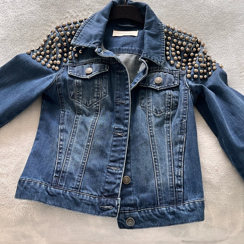 Blue Revival studded denim jacket
